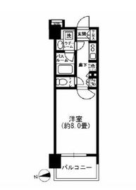 セントラルプレイス新宿御苑前 6階 間取り図