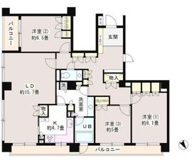 テラス笄町 302 間取り図