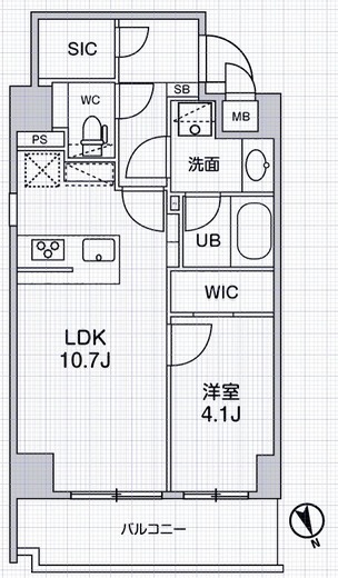 シーズンフラッツ本所吾妻橋 201 間取り図