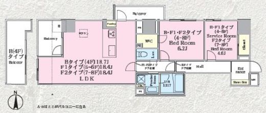 クロスゲート青葉台 402 間取り図