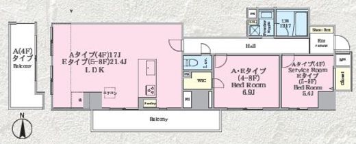 クロスゲート青葉台 704 間取り図