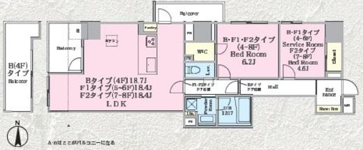 クロスゲート青葉台 803 間取り図
