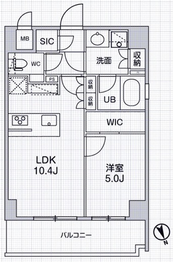 シーズンフラッツ本所吾妻橋 302 間取り図