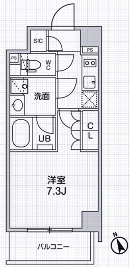 シーズンフラッツ本所吾妻橋 705 間取り図