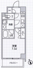 シーズンフラッツ本所吾妻橋 705 間取り図