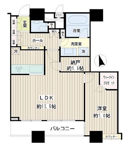 ザ・タワーズ台場 イースト 6階 間取り図