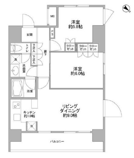 ルメイユ横浜関内 905 間取り図