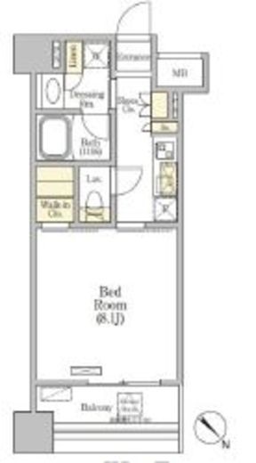 プラージュベイ横濱関内 303 間取り図