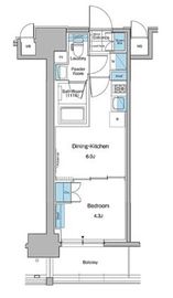 ルフォンプログレ秋葉原マークス 802 間取り図