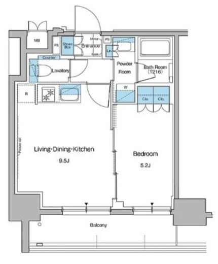 ルフォンプログレ秋葉原マークス 206 間取り図