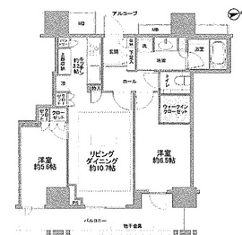 ブランズ麻布狸穴町 2階 間取り図