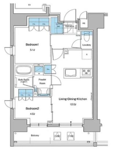ルフォンプログレ秋葉原マークス 501 間取り図