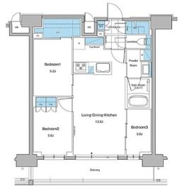 ルフォンプログレ秋葉原マークス 1402 間取り図