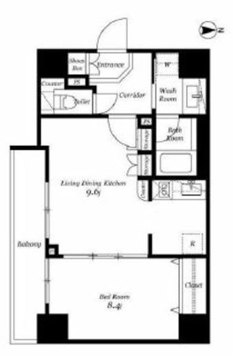 ガリシア新御徒町 10階 間取り図