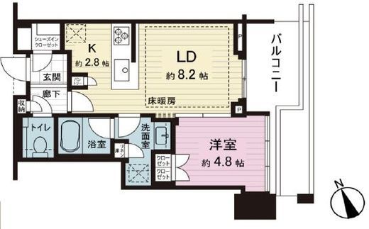 ブランズタワー芝浦 12階 間取り図