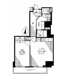 Feel A 渋谷 8階 間取り図