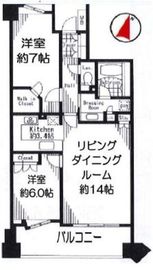 グランフォート用賀 2階 間取り図