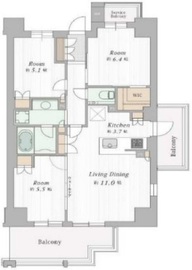 プレミスト中野通り 6階 間取り図