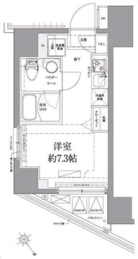 AZEST関内 5階 間取り図