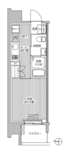 セントラーレ新城 1001 間取り図