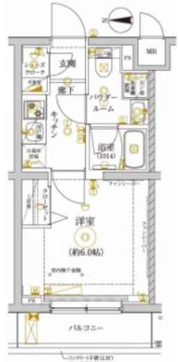 レアライズ新丸子Ⅱ 2階 間取り図