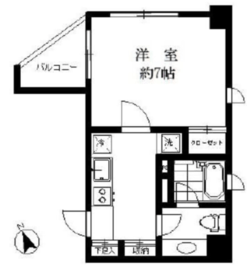 プレール・ドゥーク日本橋リバーサイド 603 間取り図