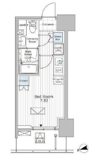 パークアクシス市川 422 間取り図