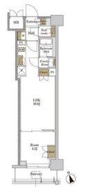 RJRプレシア大森北 505 間取り図
