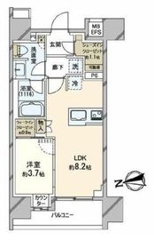 リビオレゾン内神田 8階 間取り図