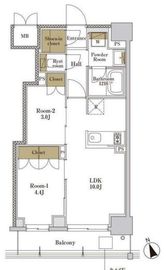 RJRプレシア大森北 511 間取り図