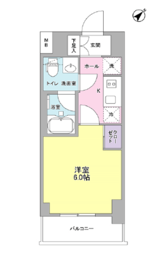 プラース千代田富士見 106 間取り図