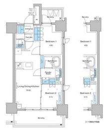 ルフォンプログレ門前仲町プレミア 204 間取り図