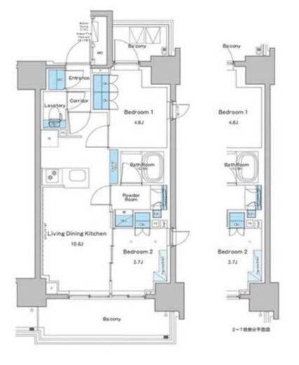 ルフォンプログレ門前仲町プレミア 904 間取り図