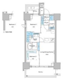 ルフォンプログレ門前仲町プレミア 1301 間取り図