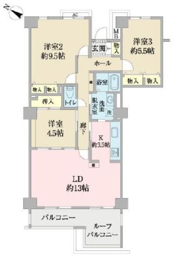 シーリアお台場 3-5-309 間取り図