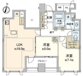 パークコート成城六丁目 2階 間取り図