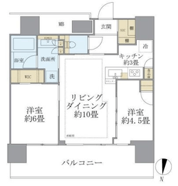 シティタワーズ板橋大山サウスタワー 411 間取り図