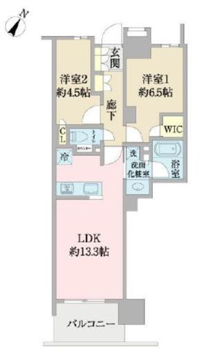 プラウド瑞江 2階 間取り図