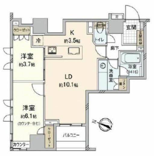 アンビックス神田 7階 間取り図