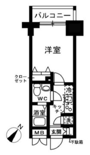 レジディア日本橋人形町2 810 間取り図
