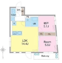 Grand Peak Waseda 503 間取り図