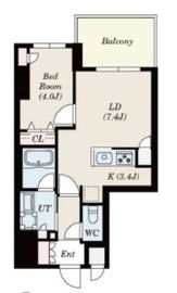 S-RESIDENCE大森bresa (エスレジデンス大森ブレサ) 402 間取り図