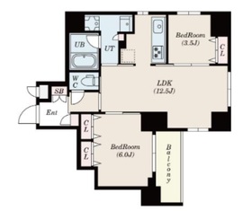 S-RESIDENCE押上epure (エスレジデンス押上エピュレ) 401 間取り図