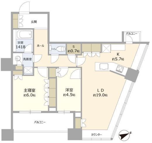 パークタワー勝どきミッド/サウス 24階 間取り図