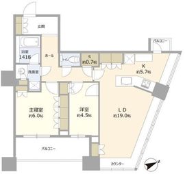パークタワー勝どきミッド/サウス 24階 間取り図