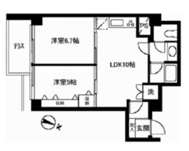 ベルテ代々木上原2 1階 間取り図
