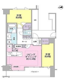 ブランズ麻布狸穴町 5階 間取り図