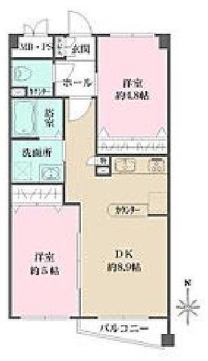 アルビレオ中野坂上 102 間取り図