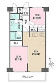 下北沢ハイタウンA棟 9階 間取り図