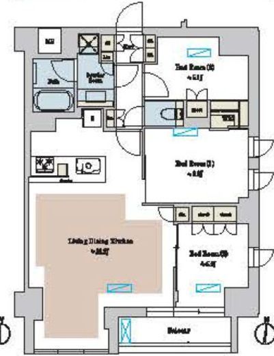 ブリリアイスト池尻大橋 326 間取り図